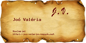 Joó Valéria névjegykártya